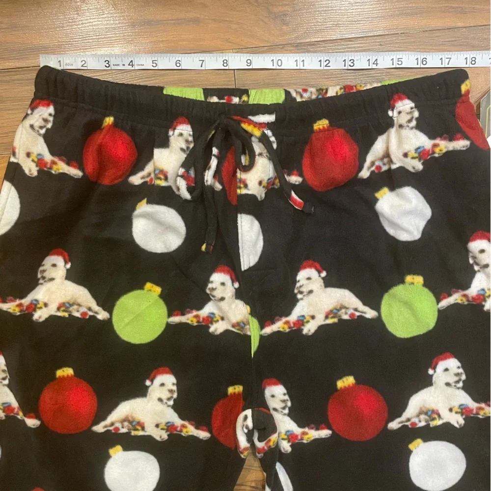 Bottoms Out Mens XL Christmas Dog Fleece Ugly Pajama Pants NWT Holiday Sleepwear
